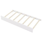 Lit de repos et cadre de lit simple Whisen en bois avec étagères de rangement, dossier rembourré et lit gigogne