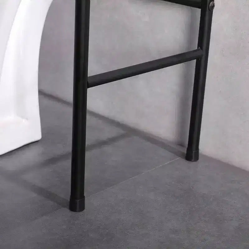 3 - Étagère autoportante à 4 niveaux pour toilettes, meuble de rangement, économiseur d'espace de salle de bain, comprend 4 crochets, noir