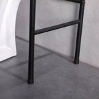 3 - Étagère autoportante à 4 niveaux pour toilettes, meuble de rangement, économiseur d'espace de salle de bain, comprend 4 crochets, noir