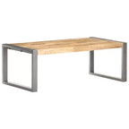 vidaXL Coffee Table Gray Rough Mango Wood Medium Durable Coffee Table