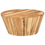 vidaXL Table basse ronde Table d'appoint de salon Table d'appoint de canapé en bois massif - 25,6 x 12,2 cm en bois d'acacia massif