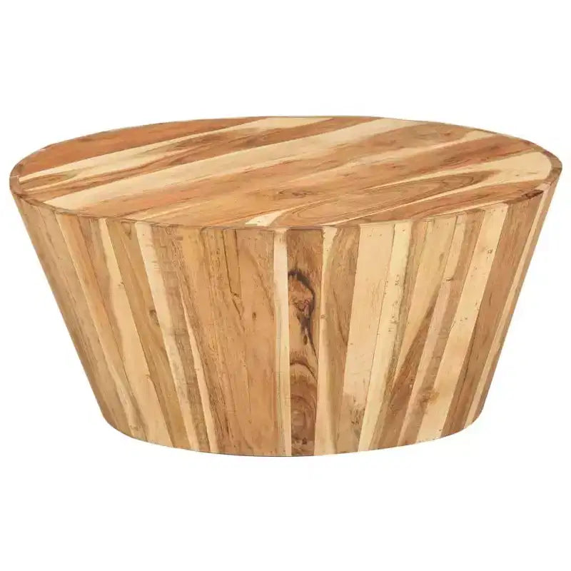 vidaXL Table basse ronde Table d'appoint de salon Table d'appoint de canapé en bois massif - 25,6 x 12,2 cm en bois d'acacia massif