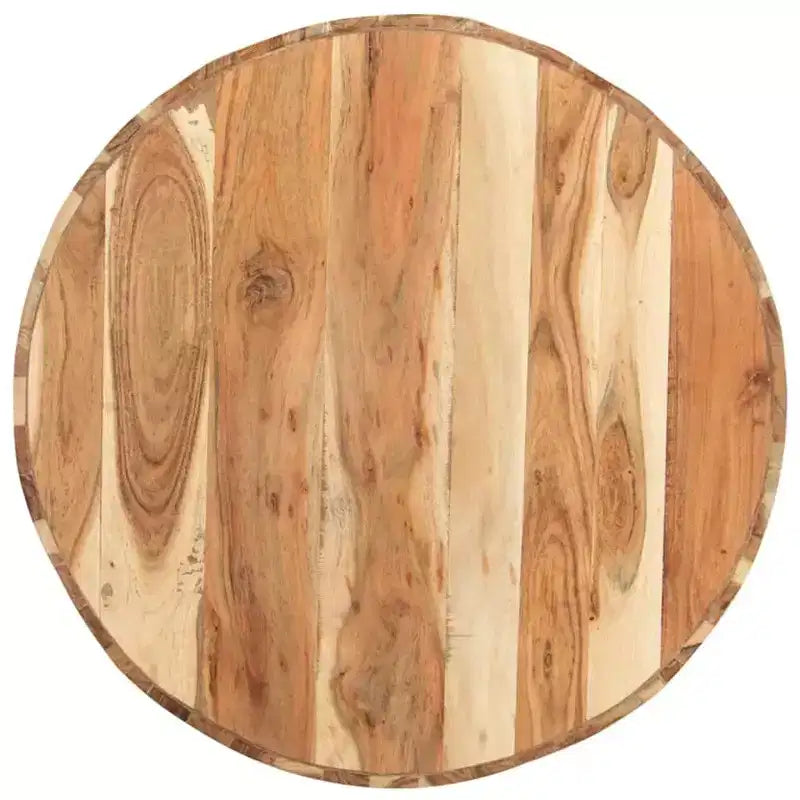 vidaXL Table basse ronde Table d'appoint de salon Table d'appoint de canapé en bois massif - 25,6 x 12,2 cm en bois d'acacia massif