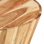 vidaXL Table basse ronde Table d'appoint de salon Table d'appoint de canapé en bois massif - 25,6 x 12,2 cm en bois d'acacia massif