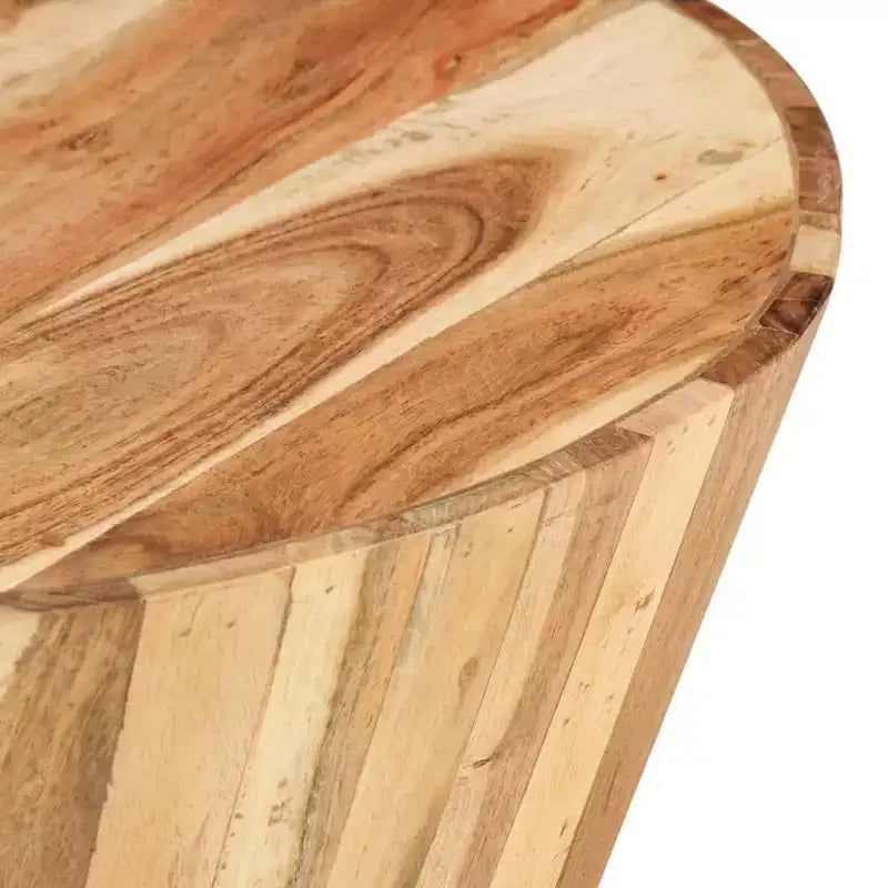 vidaXL Table basse ronde Table d'appoint de salon Table d'appoint de canapé en bois massif - 25,6 x 12,2 cm en bois d'acacia massif