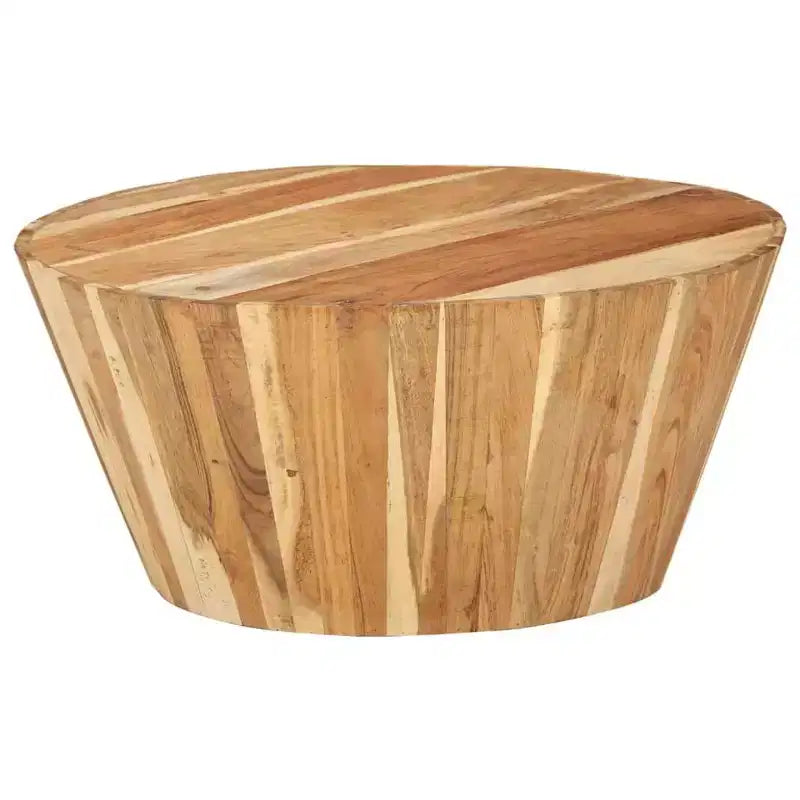 vidaXL Table basse ronde Table d'appoint de salon Table d'appoint de canapé en bois massif - 25,6 x 12,2 cm en bois d'acacia massif