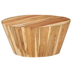 vidaXL Table basse ronde Table d'appoint de salon Table d'appoint de canapé en bois massif - 25,6 x 12,2 cm en bois d'acacia massif