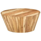 vidaXL Table basse ronde Table d'appoint de salon Table d'appoint de canapé en bois massif - 25,6 x 12,2 cm en bois d'acacia massif
