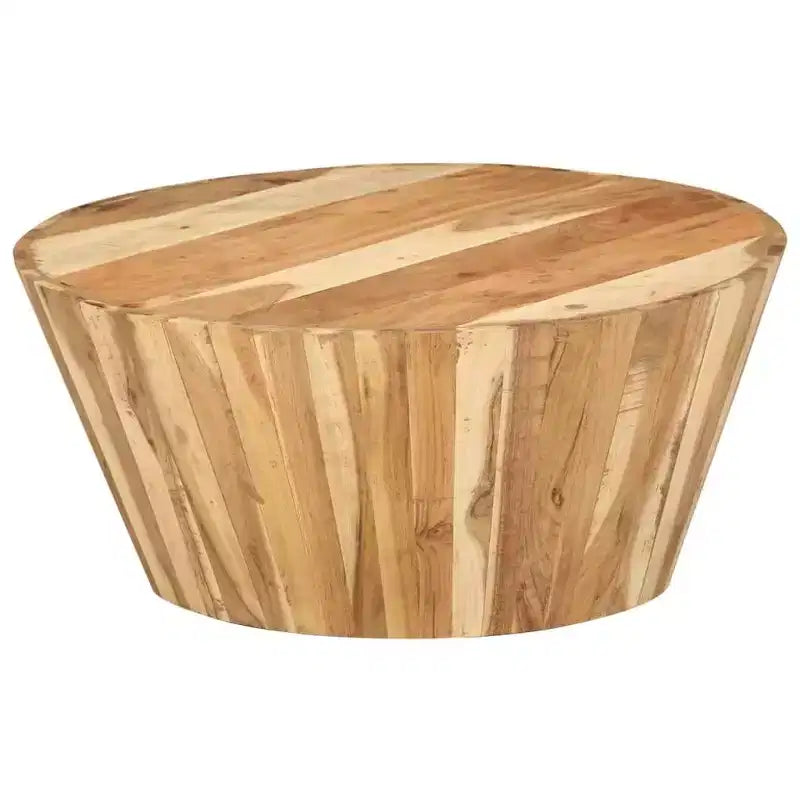 vidaXL Table basse ronde Table d'appoint de salon Table d'appoint de canapé en bois massif - 25,6 x 12,2 cm en bois d'acacia massif