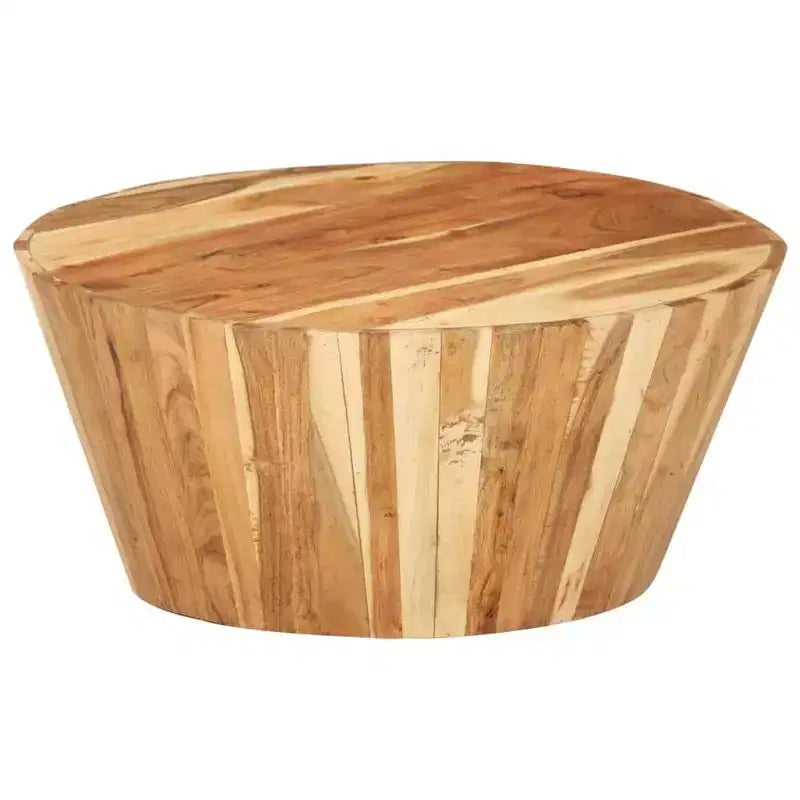 vidaXL Table basse ronde Table d'appoint de salon Table d'appoint de canapé en bois massif - 25,6 x 12,2 cm en bois d'acacia massif
