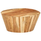 vidaXL Table basse ronde Table d'appoint de salon Table d'appoint de canapé en bois massif - 25,6 x 12,2 cm en bois d'acacia massif
