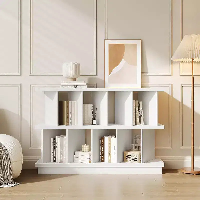 Étagère de rangement à 8 cubes, bibliothèque en noyer avec 10 panneaux arrière amovibles, étagère de présentation ouverte pour salon, chambre, montage facile
