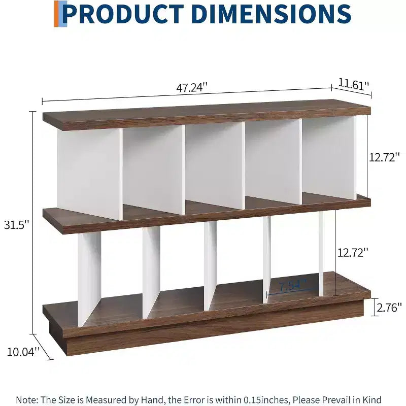 Étagère de rangement à 8 cubes, bibliothèque en noyer avec 10 panneaux arrière amovibles, étagère de présentation ouverte pour salon, chambre, montage facile