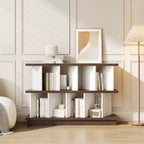 Étagère de rangement à 8 cubes, bibliothèque en noyer avec 10 panneaux arrière amovibles, étagère de présentation ouverte pour salon, chambre, montage facile