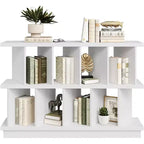 Étagère de rangement à 8 cubes, bibliothèque en noyer avec 10 panneaux arrière amovibles, étagère de présentation ouverte pour salon, chambre, montage facile
