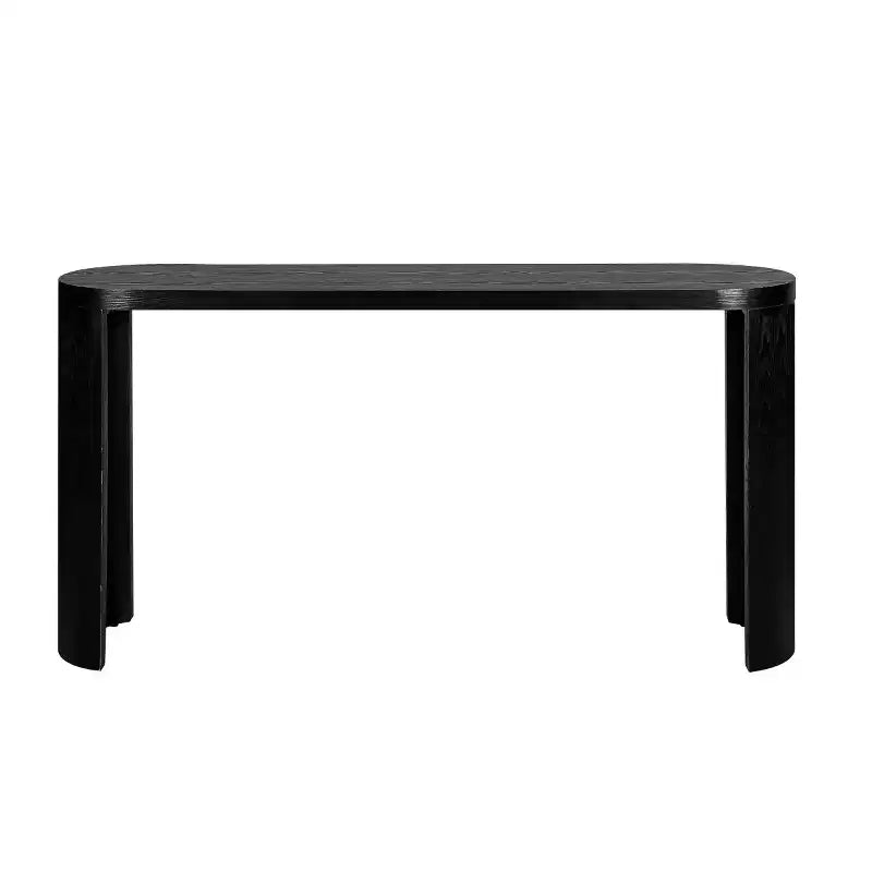 Console de couloir moderne de 60 po, table de couloir à plateau épais avec pieds incurvés réversibles pour salon ou hall d'entrée - Panipeachy