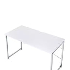 Bureau Royal Hampton avec barre transversale en X et finition chromée, blanc