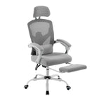Fauteuil de bureau ergonomique TUYOHW avec repose-pieds, chaise de bureau en maille à dossier haut avec appui-tête réglable et support lombaire pour le bureau à domicile, capacité de 125 kg