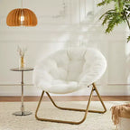 TUYOHW Fauteuils d'appoint en fausse fourrure, chaises de lecture rembourrées pour salon, chambre à coucher