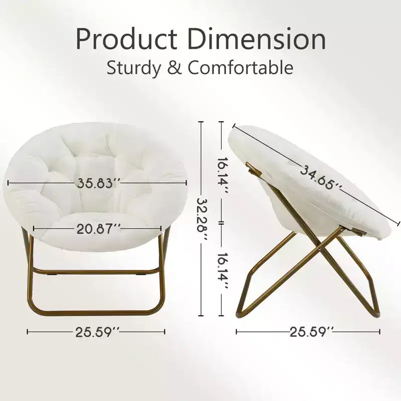 TUYOHW Fauteuils d'appoint en fausse fourrure, chaises de lecture rembourrées pour salon, chambre à coucher