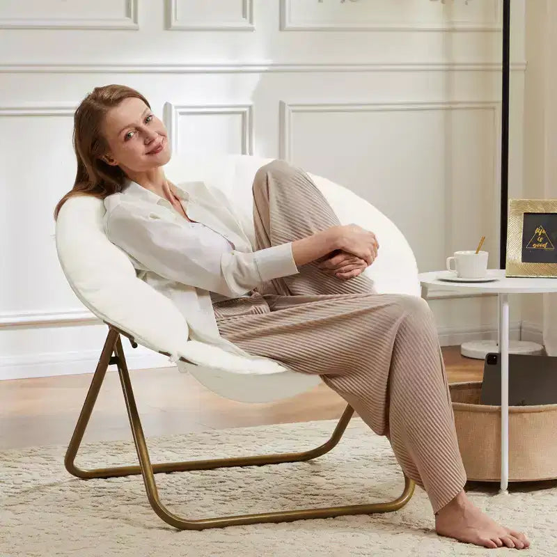 TUYOHW Fauteuils d'appoint en fausse fourrure, chaises de lecture rembourrées pour salon, chambre à coucher