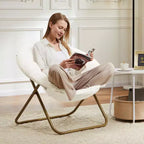 TUYOHW Fauteuils d'appoint en fausse fourrure, chaises de lecture rembourrées pour salon, chambre à coucher