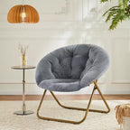 TUYOHW Fauteuils d'appoint en fausse fourrure, chaises de lecture rembourrées pour salon, chambre à coucher
