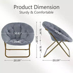 TUYOHW Fauteuils d'appoint en fausse fourrure, chaises de lecture rembourrées pour salon, chambre à coucher