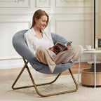 TUYOHW Fauteuils d'appoint en fausse fourrure, chaises de lecture rembourrées pour salon, chambre à coucher