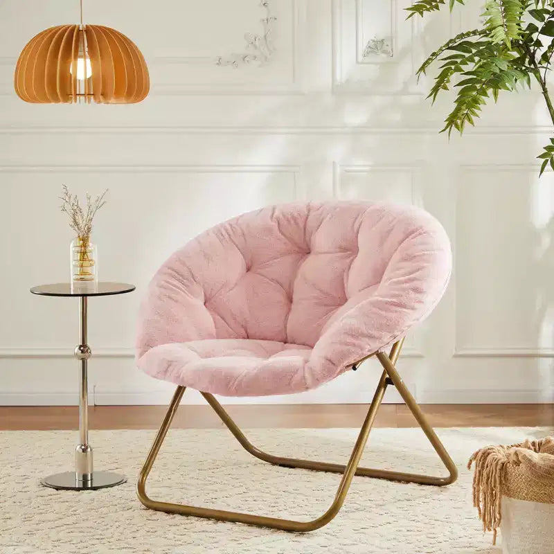 TUYOHW Fauteuils d'appoint en fausse fourrure, chaises de lecture rembourrées pour salon, chambre à coucher