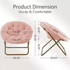 TUYOHW Fauteuils d'appoint en fausse fourrure, chaises de lecture rembourrées pour salon, chambre à coucher
