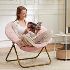 TUYOHW Fauteuils d'appoint en fausse fourrure, chaises de lecture rembourrées pour salon, chambre à coucher