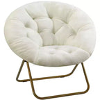 TUYOHW Fauteuils d'appoint en fausse fourrure, chaises de lecture rembourrées pour salon, chambre à coucher