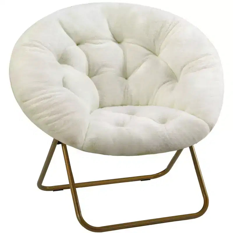 TUYOHW Fauteuils d'appoint en fausse fourrure, chaises de lecture rembourrées pour salon, chambre à coucher