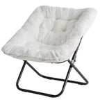 TUYOHW Fauteuils d'appoint pliables en fausse fourrure grande taille, fauteuils de salon rembourrés avec accoudoirs pour le salon, la chambre à coucher