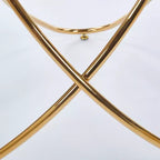 Table d'appoint de canapé avec pied en métal et verre trempé, table de cuisine moderne peu encombrante pour salon, bureau, balcon