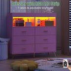 Commode à langer pour bébé avec tiroirs, avec prise de courant et station à langer, organisateur de chambre d'enfant pour nouveau-nés et nourrissons