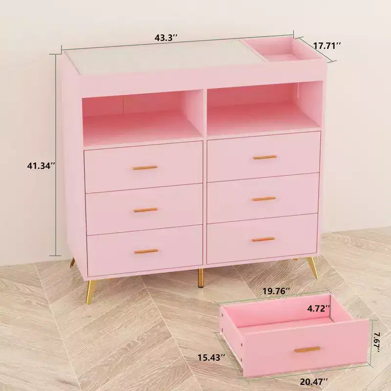 Commode à langer pour bébé avec tiroirs, avec prise de courant et station à langer, organisateur de chambre d'enfant pour nouveau-nés et nourrissons