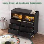Commode à langer pour bébé avec tiroirs, avec prise de courant et station à langer, organisateur de chambre d'enfant pour nouveau-nés et nourrissons