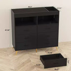 Commode à langer pour bébé avec tiroirs, avec prise de courant et station à langer, organisateur de chambre d'enfant pour nouveau-nés et nourrissons