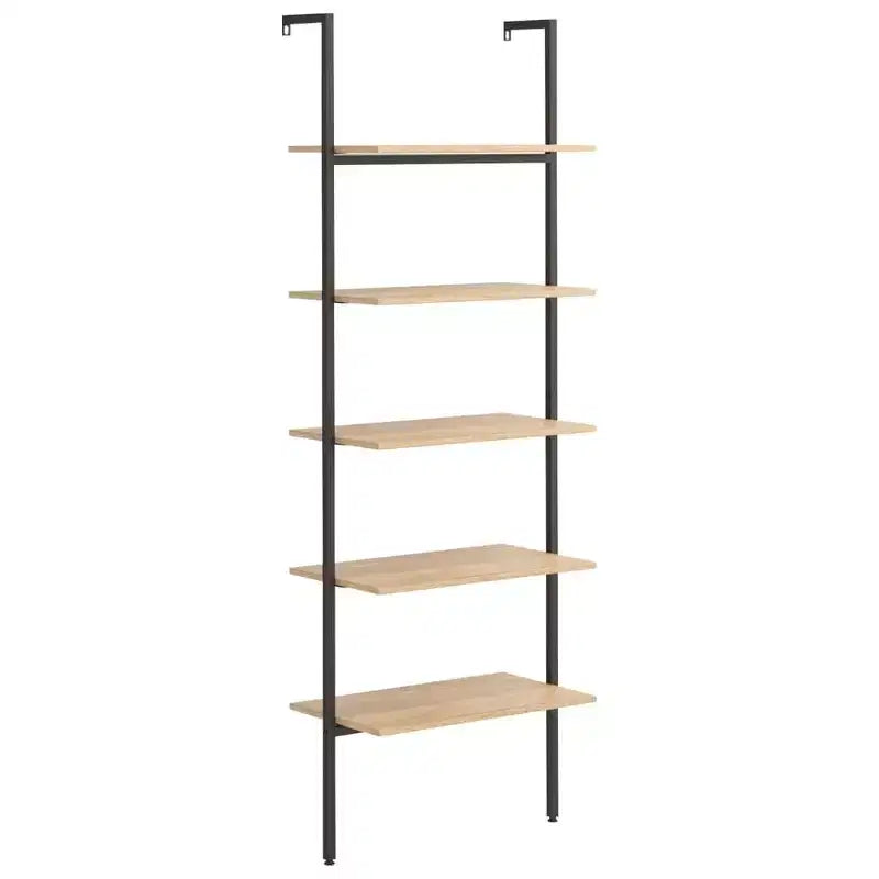 vidaXL 5-Tier Leaning Shelf Storage Bookshelf Rack for Living Room