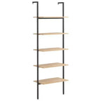 vidaXL 5-Tier Leaning Shelf Storage Bookshelf Rack for Living Room