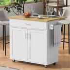 Dessertes de cuisine roulantes avec rangement, îlots de cuisine sur roulettes avec étagère tour réglable, chariots de cuisine avec plateau en bois et étagère de rangement