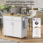 Dessertes de cuisine roulantes avec rangement, îlots de cuisine sur roulettes avec étagère tour réglable, chariots de cuisine avec plateau en bois et étagère de rangement