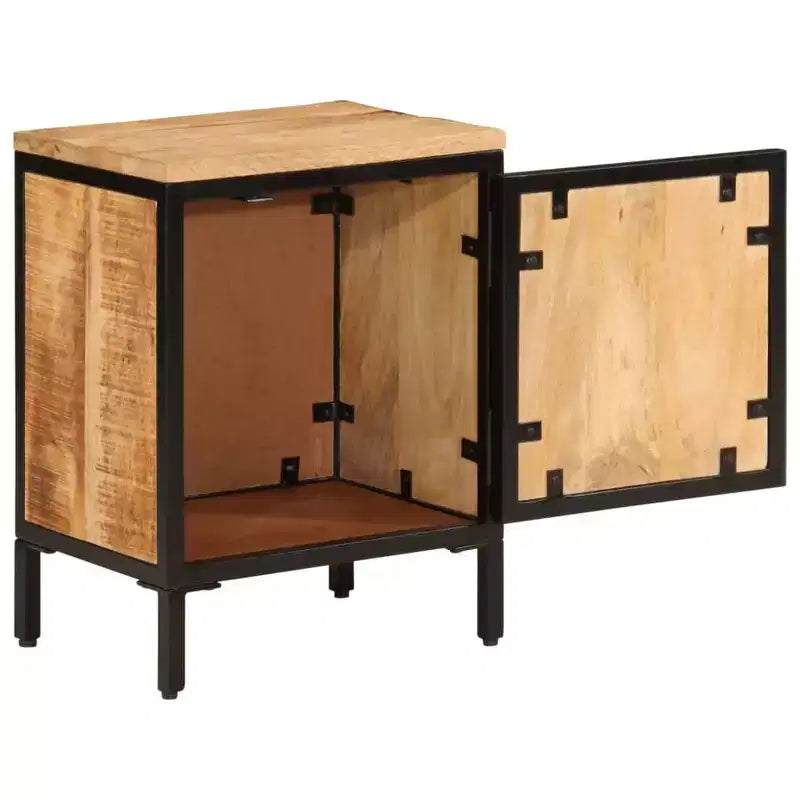 vidaXL Armoire de chevet 40x30x52,5 cm Bois de manguier massif brut
