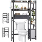 Besiost Over Toilet Storage Shelves with Fabric Drawers, Freestanding Bathroom Organizer