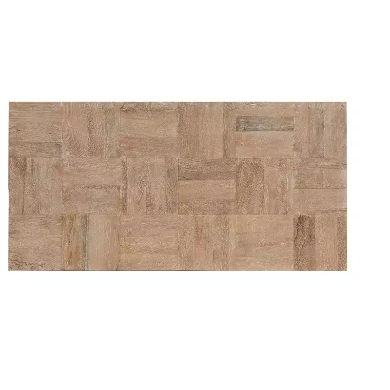 Table basse en bois massif, bloc 59 naturel et noir