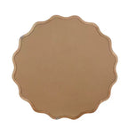 Miroir décoratif rond ondulé Whisen 36, cadre en bois massif, entrée