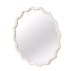 Miroir décoratif rond ondulé Whisen 36, cadre en bois massif, entrée