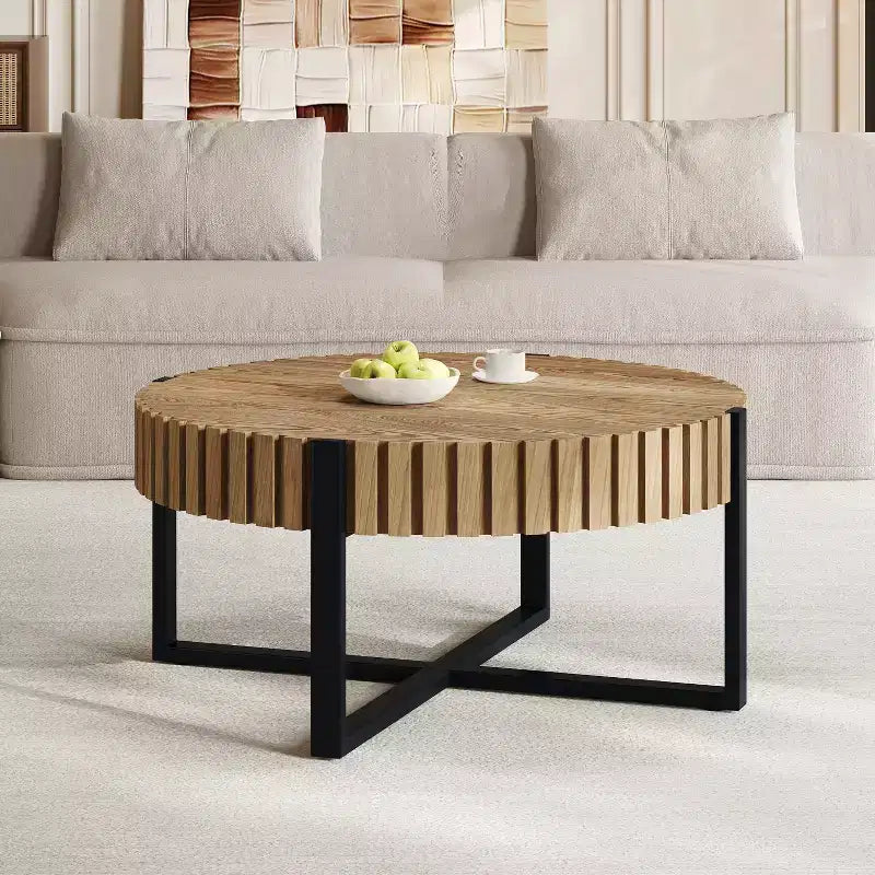 Table basse ronde industrielle Zane Christopher Knight Home